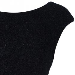 Christian Siriano Black Textured Gown M