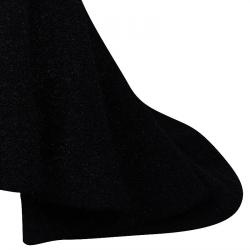 Christian Siriano Black Textured Gown M