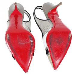 Christian Louboutin Tri-Color Highway Slingback Sandals Size 38.5