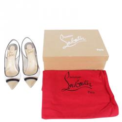 Christian Louboutin Tri-Color Highway Slingback Sandals Size 38.5