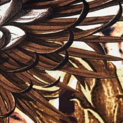 Pre Owned توب كلاس باي روبرتو كافالي مورد مطبوع متعدد الألوان بأكمام طويلة M