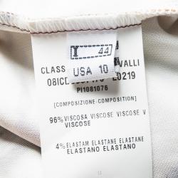 Pre Owned توب كلاس باي روبرتو كافالي مورد مطبوع متعدد الألوان بأكمام طويلة M