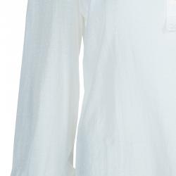 Pre Owned Class Roberto Cavalli Off-White Cotton Top L