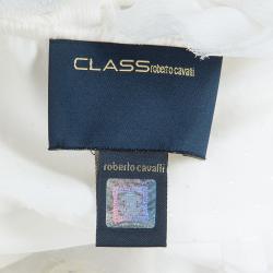 Pre Owned Class Roberto Cavalli Off-White Cotton Top L