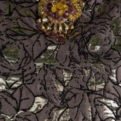 Pre Owned Class By Roberto Cavalli Lurex Embossed Jacquard Embellished Sleeveless Shift Dress M