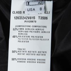 Pre Owned Class By Roberto Cavalli Lurex Embossed Jacquard Embellished Sleeveless Shift Dress M