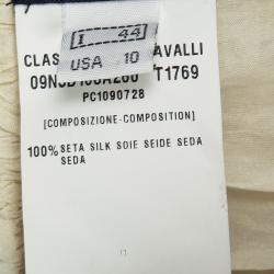 مملوكة مسبقًا بوليرو كلاس باي روبرتو كافالي حرير عاجي بكشكات بربطة مزينة M