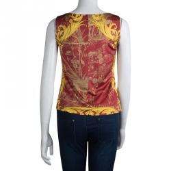 Class by Roberto Cavalli Multicolor Printed Sleeveless Top S