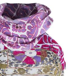 Pre Owned Class by Roberto Cavalli Pink Printed Turtleneck Dress S