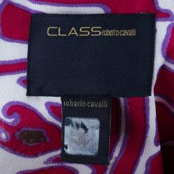 Pre Owned Class by Roberto Cavalli Pink Printed Turtleneck Dress S