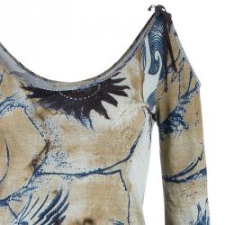 مملوكة مسبقًا CLASS By Roberto Cavalli Off-Shoulder Printed Maxi Dress S