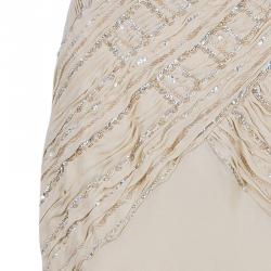 مملوكة مسبقًا فستان كلاس روبرتو كافالي وردي مطرز L