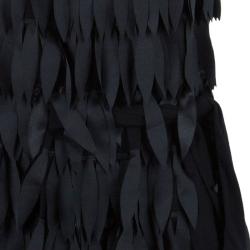 Pre Owned Class by Roberto Cavalli Black Feather Shift Dress M