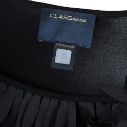 Pre Owned Class by Roberto Cavalli Black Feather Shift Dress M