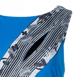 Pre Owned Class by Roberto Cavalli Turquoise Sleeveless Long Dress XL