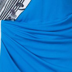 Pre Owned Class by Roberto Cavalli Turquoise Sleeveless Long Dress XL