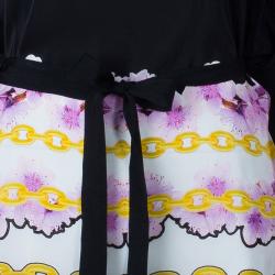 Pre Owned بلوزة كلاس باي روبرتو كافالي فراشة طباعة متعددة الألوان