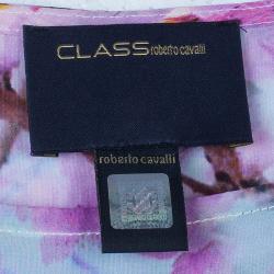 Pre Owned بلوزة كلاس باي روبرتو كافالي فراشة طباعة متعددة الألوان