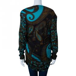 Class by Roberto Cavalli Multicolor Printed Top L