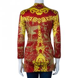 Pre Owned Class by Roberto Cavalli Multicolor Printed Long Sleeve Top L