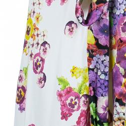 Pre Owned Class by Roberto Cavalli Floral Print Tie-Up Dress S