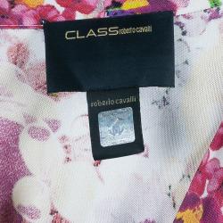 Pre Owned Class by Roberto Cavalli Floral Print Tie-Up Dress S