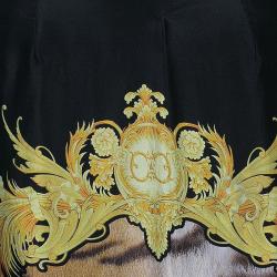 Pre Owned تنورة كلاس باي روبرتو كافالي حرير مطبوع طويلة M