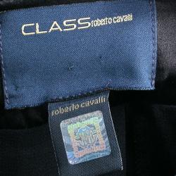 Pre Owned تنورة كلاس باي روبرتو كافالي حرير مطبوع طويلة M