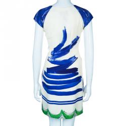 Pre Owned Class By Roberto Cavalli Printed Shift Dress S