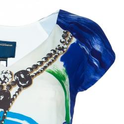 Pre Owned Class By Roberto Cavalli Printed Shift Dress S