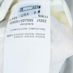 Pre Owned Class by Roberto Cavalli One Shoulder Printed Dress M