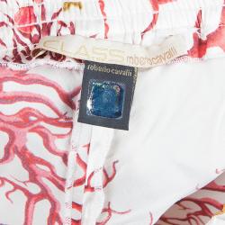 Pre Owned بنطلون كلاس باي روبرتو كافالي حرير مطبوع M