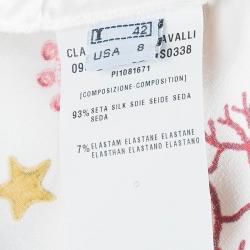 Pre Owned بنطلون كلاس باي روبرتو كافالي حرير مطبوع M