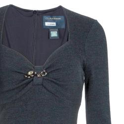 Pre Owned فستان كلاس باي روبرتو كافالي رصاصي مجسم S