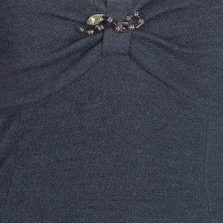 Pre Owned فستان كلاس باي روبرتو كافالي رصاصي مجسم S