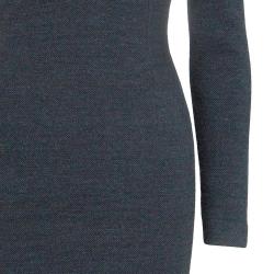 Pre Owned فستان كلاس باي روبرتو كافالي رصاصي مجسم S