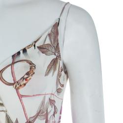 Pre Owned فستان ماكسي كلاس باي روبرتو كافالي طباعة موردة بحمالات رفيعة M