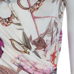 Pre Owned فستان ماكسي كلاس باي روبرتو كافالي طباعة موردة بحمالات رفيعة M