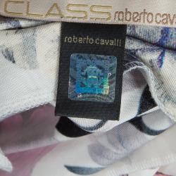 Pre Owned فستان ماكسي كلاس باي روبرتو كافالي طباعة موردة بحمالات رفيعة M