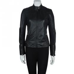 Pre Owned جاكيت كلاس باي روبرتو كافالي حلقات سوداء مزينة مقاس M