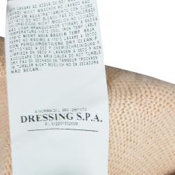 مملوكة مسبقًا Class by Roberto Cavalli Beige Fur Trim Wool Cardigan M