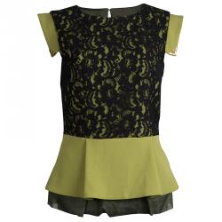 Cavalli Class by Roberto Cavalli Two Tone Layered Blouse M