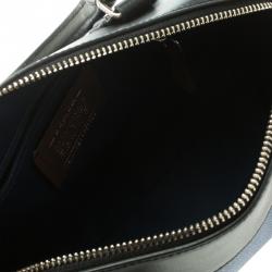 Coach Blue/Black Denim Effect Coated Canvas Mini Bennett Satchel
