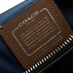 Coach Blue/Black Denim Effect Coated Canvas Mini Bennett Satchel
