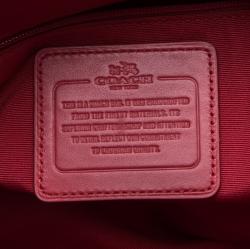 Pre Owned Coach Red Quilted Leather Ava Chain Tote