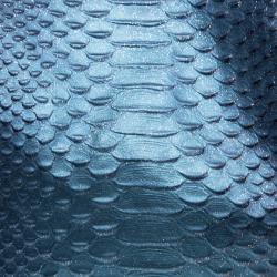 Coach Navy Blue Iridescent Python Embossed Leather Tote