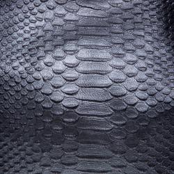 Coach Dark Grey Iridescent Python Embossed Leather Tote