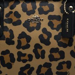 Coach Leopard Print Coated Canvas City Zip Tote