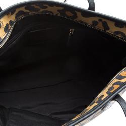 Coach Leopard Print Coated Canvas City Zip Tote
