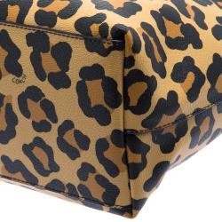 Coach Leopard Print Coated Canvas City Zip Tote